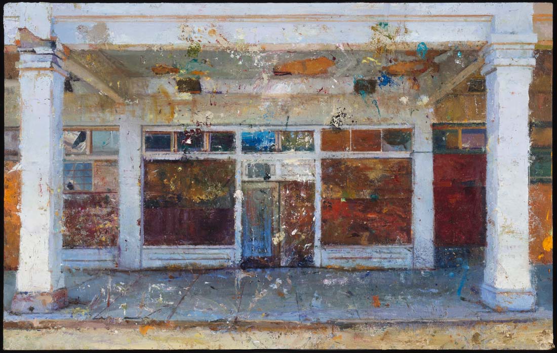 
		                					Tom Birkner		                																	
																											<i>Facade, Niland, CA, No.1,</i>  
																																								2018, 
																																								oil on canvas stretched over board, 
																																								 24 x 40 1/4 inches 
																								
		                				
