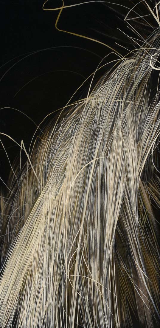 
							

									Karen Kitchel									Cascade #2 (Dormant Grass) 2012									oil on wood<br />
36 x 18 inches									


							