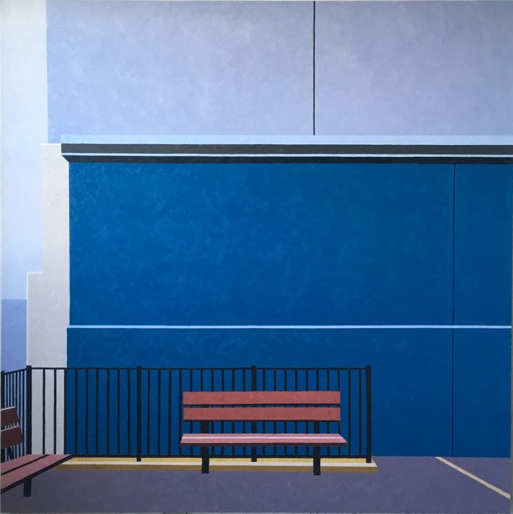 painting of school facade by Roger Winter