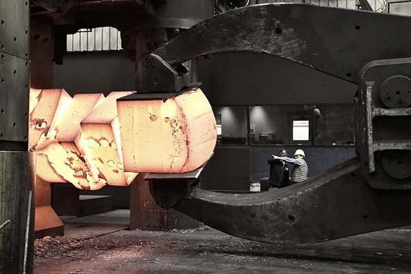Tom Joyce at work in the factory