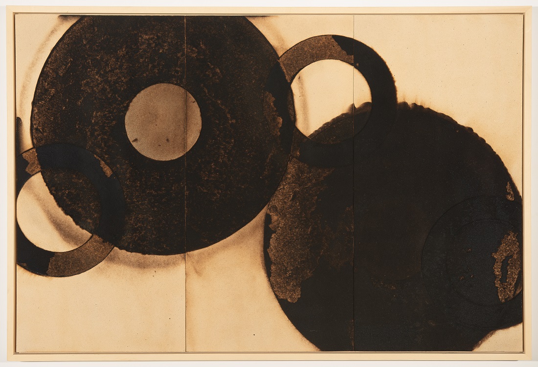
		                					Tom Joyce		                																	
																											<i>Penumbra XX,</i>  
																																								2015, 
																																								charred wood fiber, 
																																								48 1/2 x 71 1/2 x 3 inches (framed) 
																								
		                				