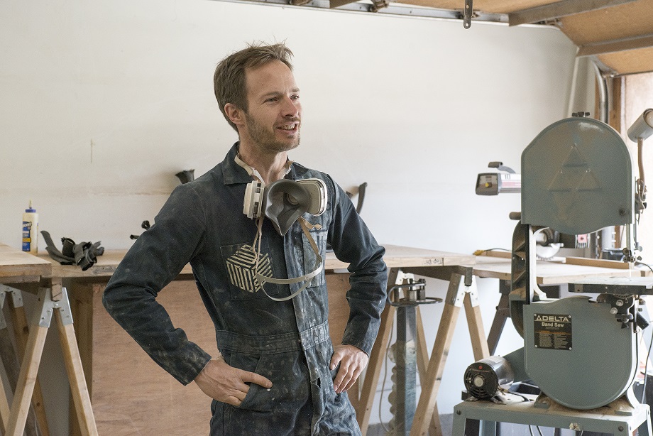 Will Clift in his studio in Santa Fe, NM