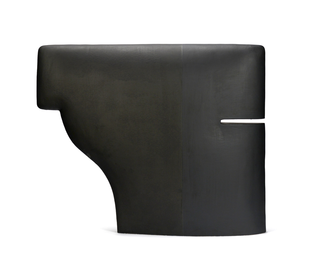 
		                					James Marshall 		                																	
																											<i>Untitled Black #397,</i>  
																																																					ceramic, 
																																								33 x 38 x 7 inches  
																								
		                				