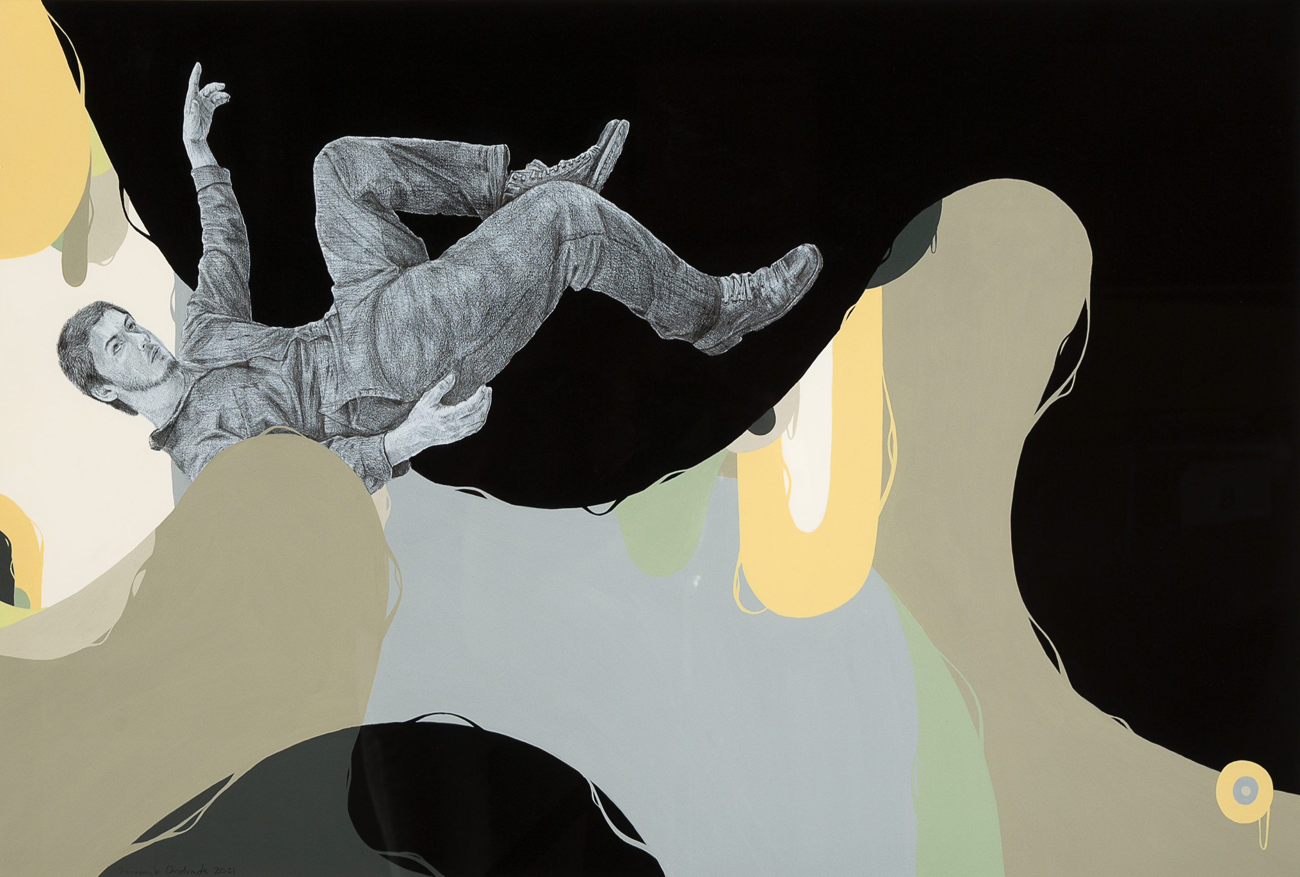 
		                					Fernando Andrade		                																	
																											<i>Isolation,</i>  
																																								2021, 
																																								acrylic and graphite on paper, 
																																								22 x 34 inches 
																								
		                				