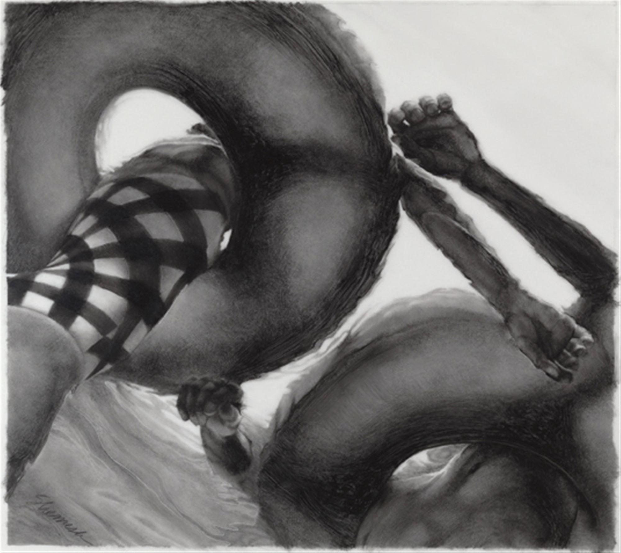 
							

									Lorraine Shemesh									Tethered 2014									graphite wash on mylar<br />
23 x 25 3/4 inches									


							
