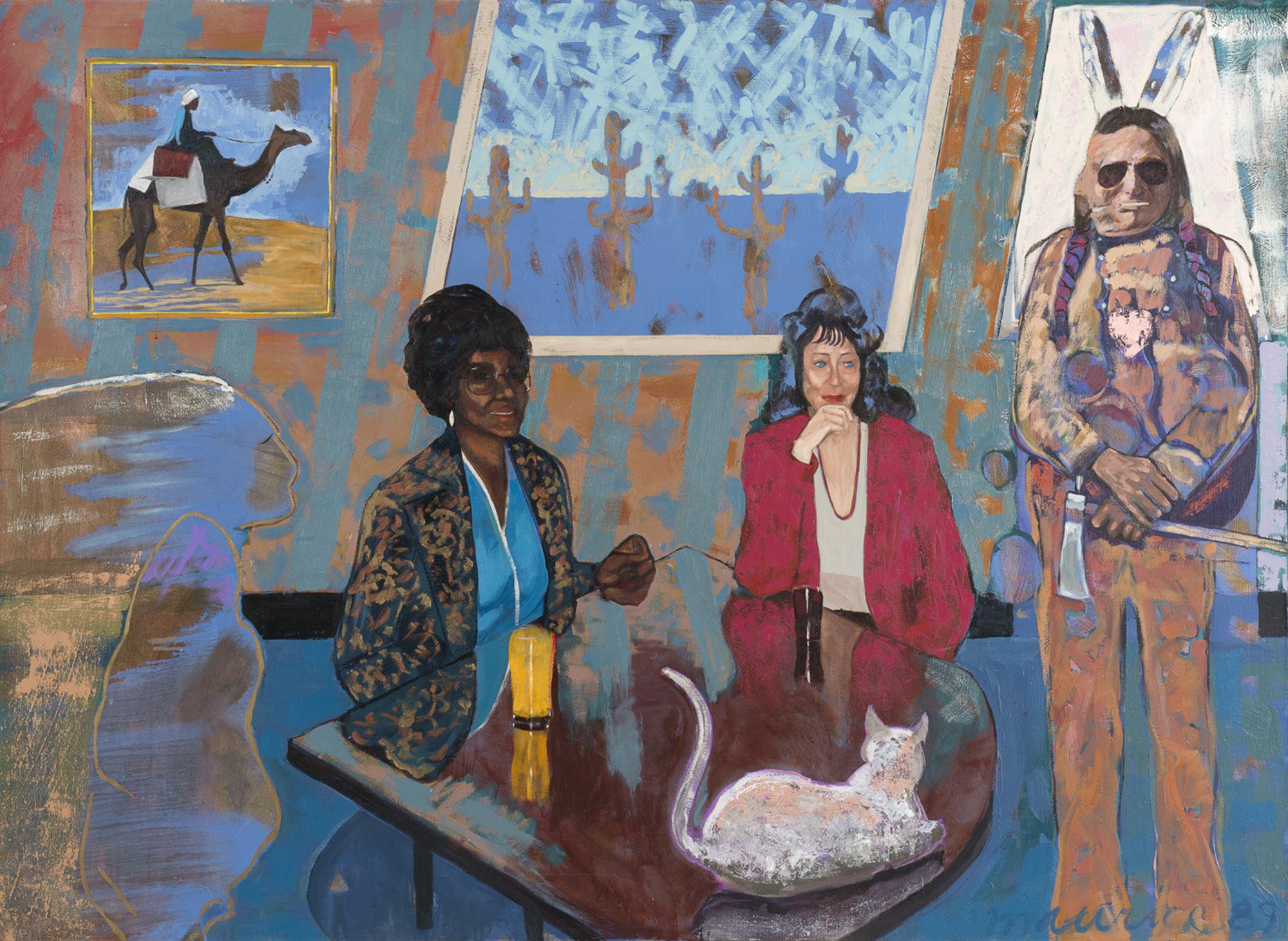 
							

									Maurice Burns									Various Forms of Association 1989									oil on canvas<br />
55 3/4 x 75 3/4 inches									


							