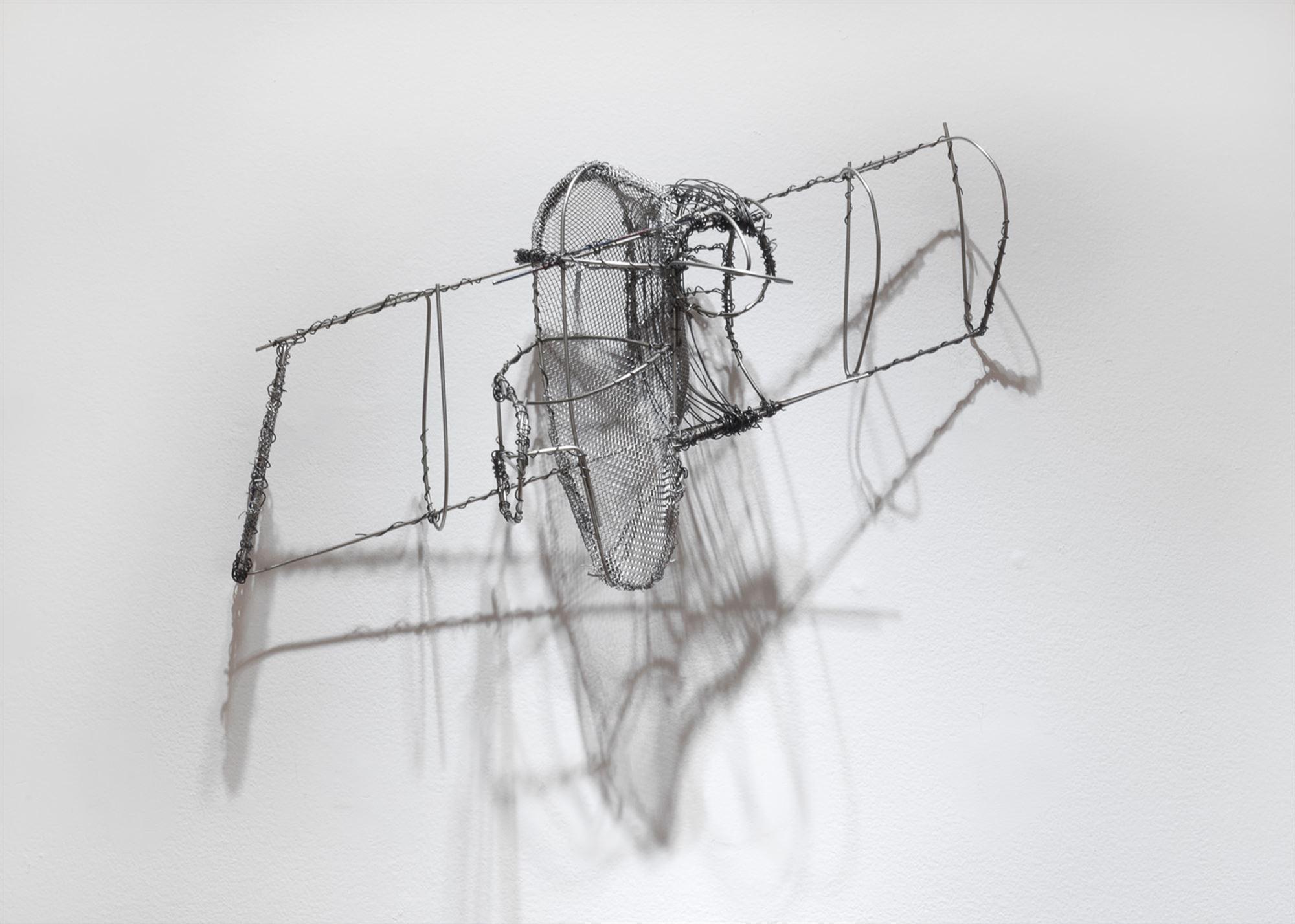 
		                					Victoria Bell		                																	
																											<i>Aerodyne,</i>  
																																								2016, 
																																								steel rod, stainless steel rod, wire mesh, binding wire, 
																																								11 x 27 x 15 inches 
																								
		                				
