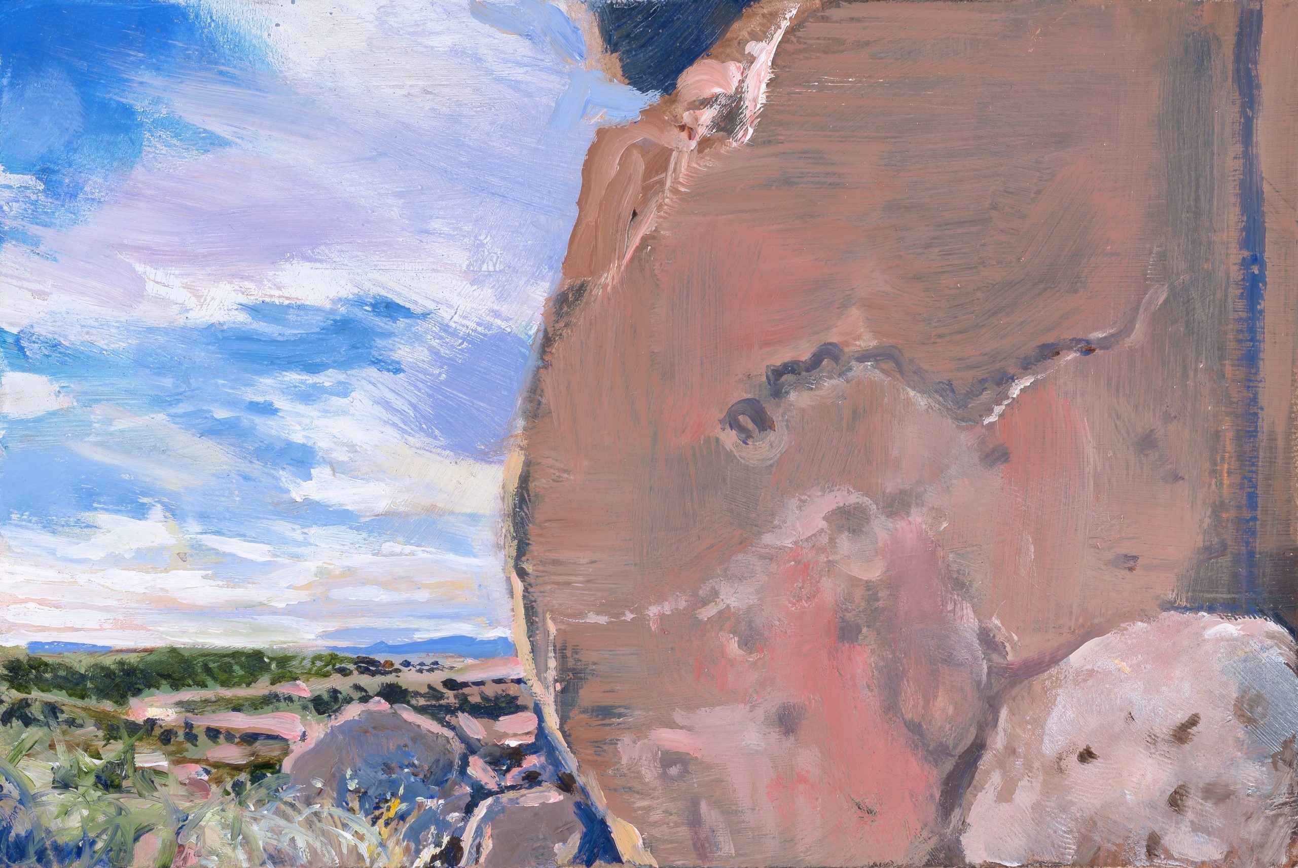 

											Don Stinson</b>

											<em>
												Beyond the Romantic</em> 

											<h4>
												Santa Fe: September 9 – November 26, 2022											</h4>

		                																																													<i>Tsankawi Ruins Trail, the view from a sacred place,</i>  
																																								2022, 
																																								oil on copper, 
																																								4 x 6 inches 
																								
		                				