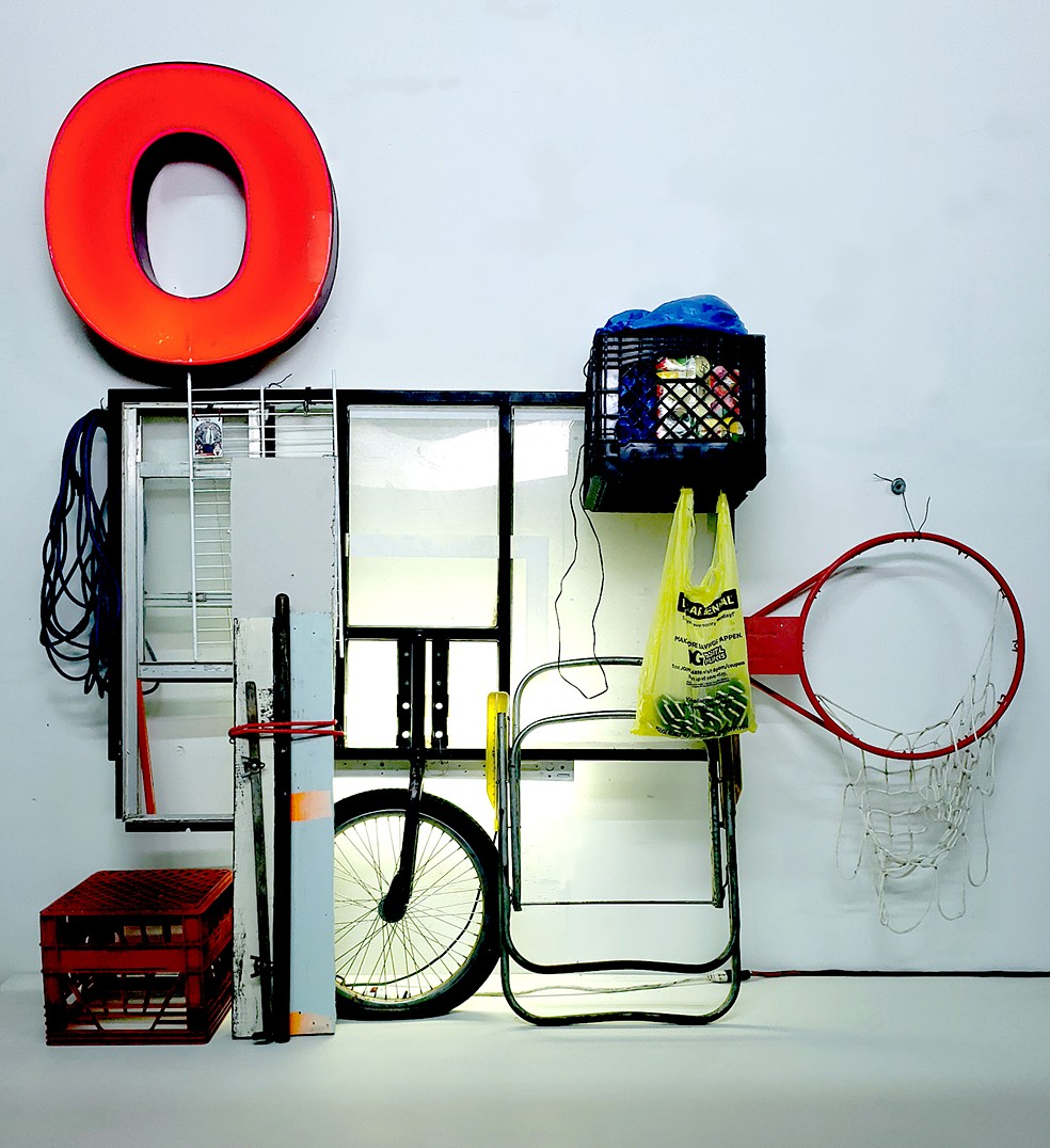 
		                					Gil Rocha		                																	
																											<i>Loops, Hoops, Holes & Other Things I Thought I Knew (#2),</i>  
																																								2021, 
																																								Found Objects, 
																																								80 x 80 x 16 inches 
																								
		                				