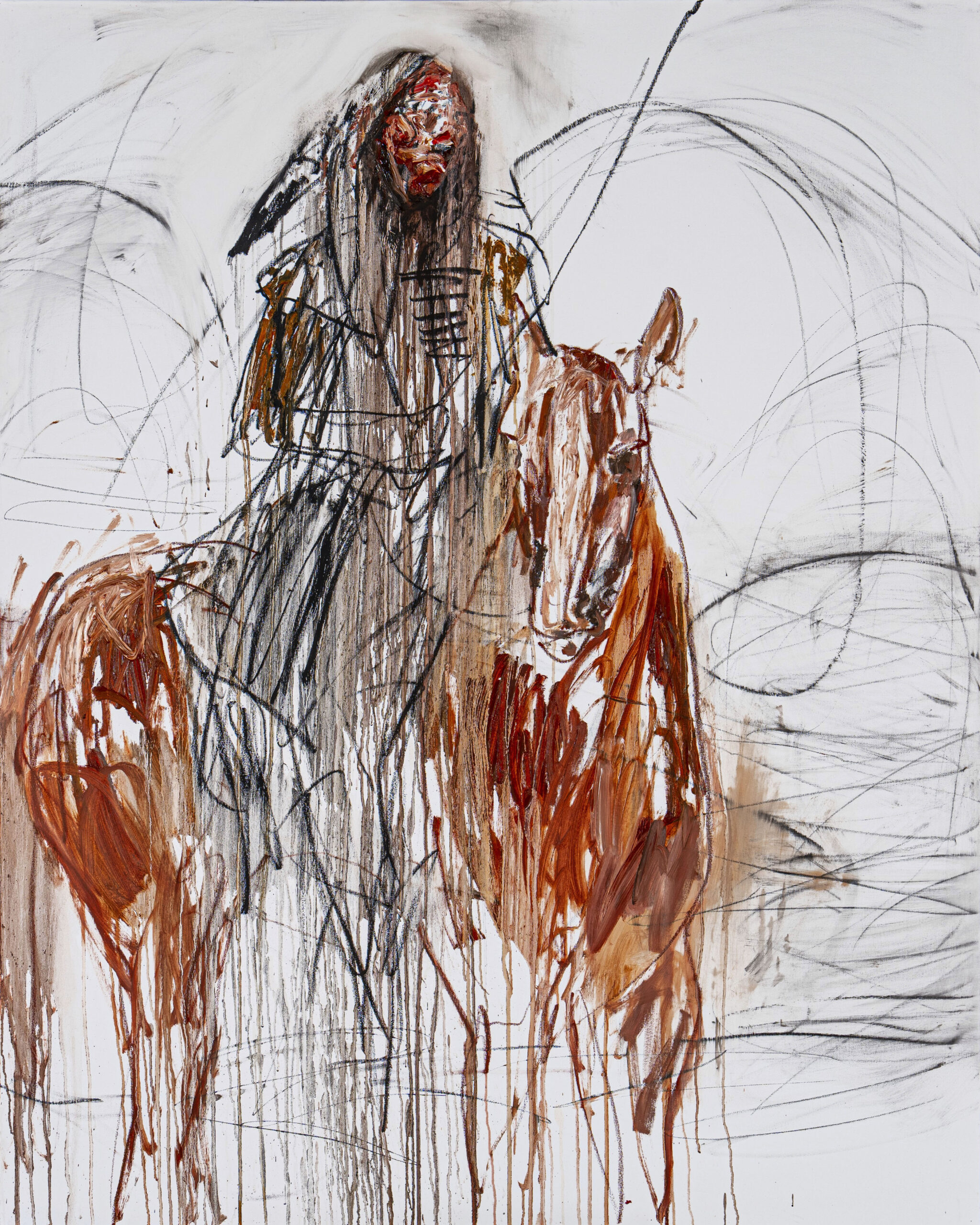 
							

									Patrick Dean Hubbell									Hear Us: American Western Art 2023									oil, oil stick, charcoal on canvas, wood lattice strip frame<br />
60 x 48 x 1 3/4 inches									


							