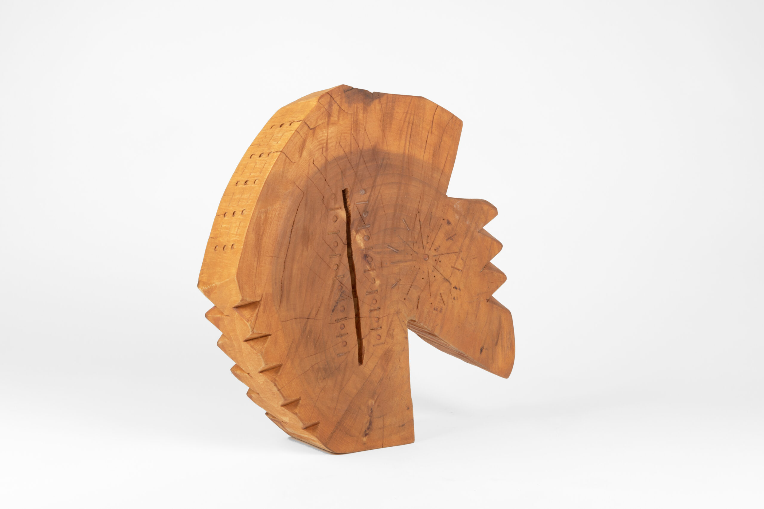 
							

									Randall Wilson									Untitled Carving VII 2023									cottonwood finished with shellac<br />
18 1/4 x 18 1/2 x 4 1/4 inches									


							