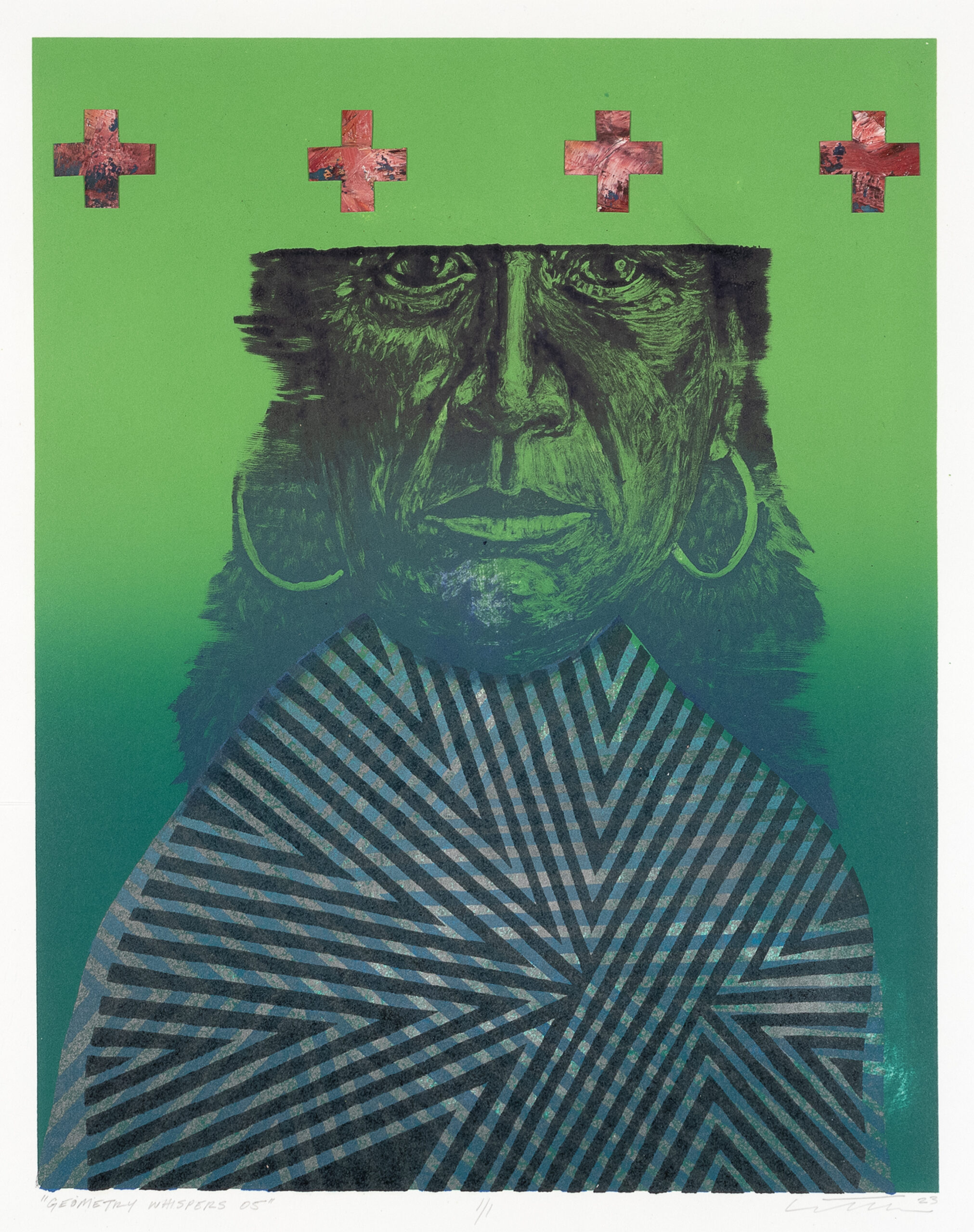 
							

									Monty Little									Whispers of Geometry 5 2022-23									plate lithography, monotype, and collage on paper<br />
21 x 16 inches									


							