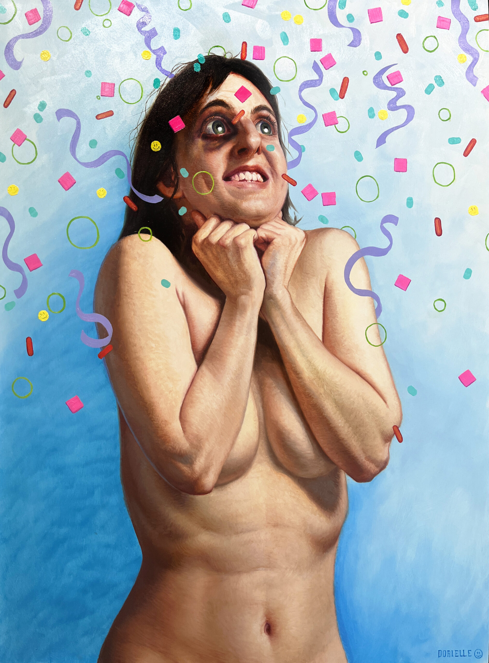 
							

									Dorielle Caimi									Tell Her What She's Won, Bob! 2024									oil on cradled panel<br />
24 x 18 inches									


							