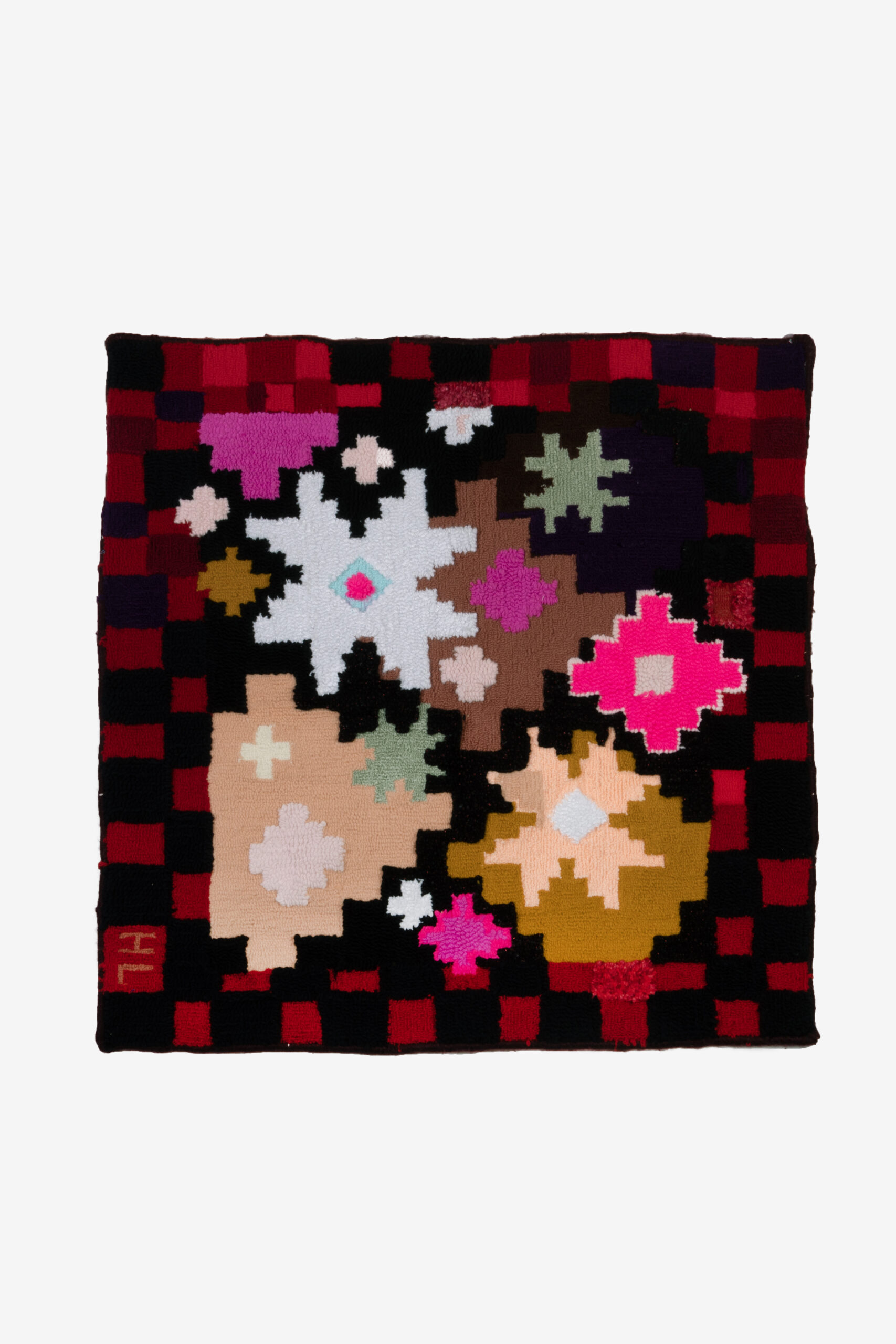 
							

									Hattie Lee Mendoza									Pulsating with Stars 2021									punch-needle rug<br />
32 1/2 x 32 1/2 inches									


							