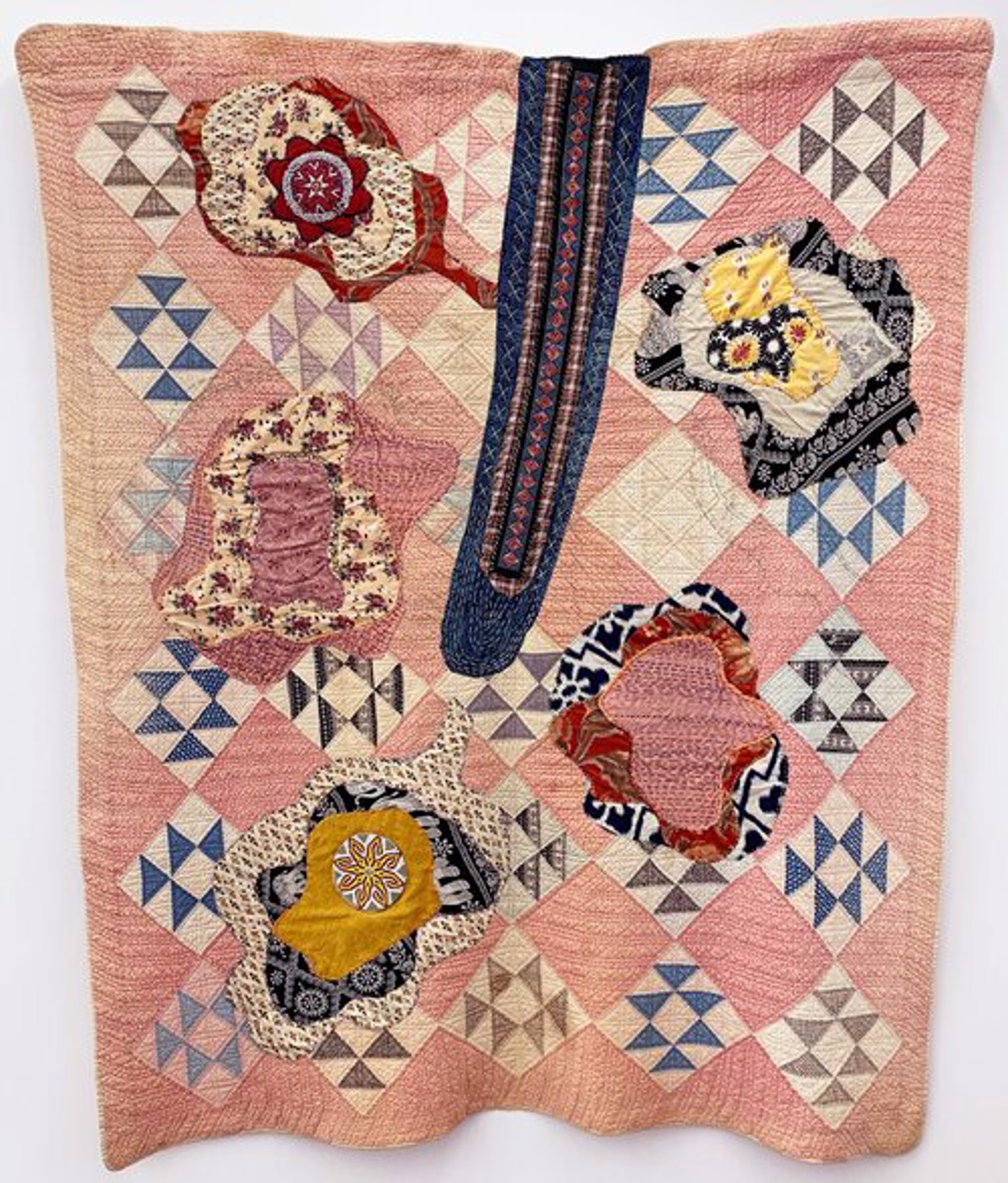 
							

									Hattie Lee Mendoza									Moccasin Heritage 2019									fiber, mixed media<br />
77 x 64 inches									


							