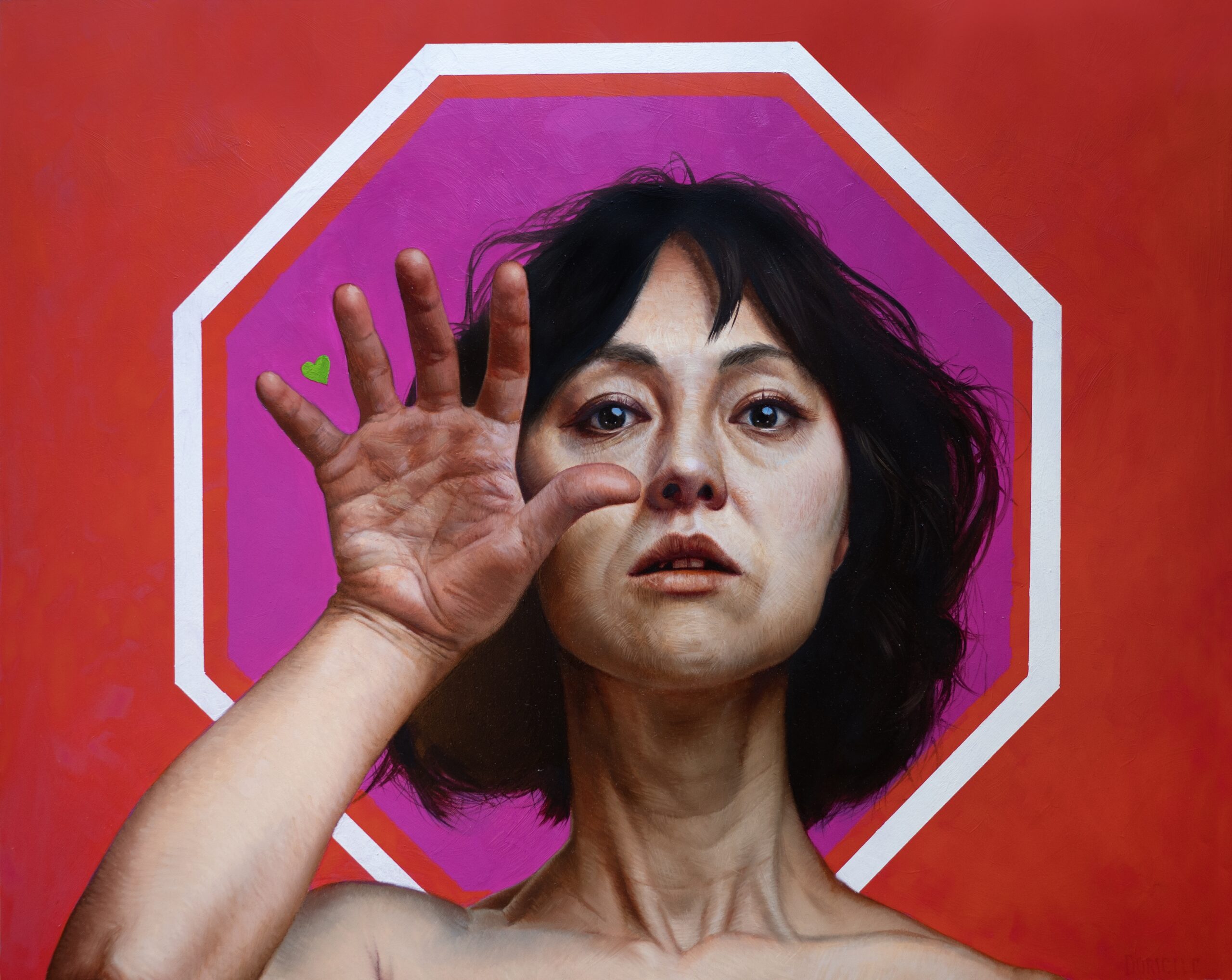 
							

									Dorielle Caimi									Stop & Go Rigamarole 									oil on cradled panel<br />
16 x 20 inches									


							