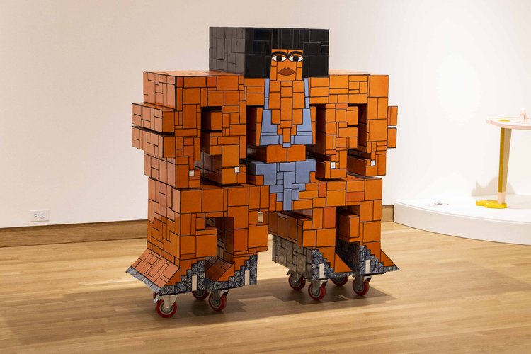 
							

									Esther Elia									Palashta 2024									Mexican tile, grout, epoxy, cement board, and plywood<br />
48 7/8 x 53 x 17 3/4 inches									


							