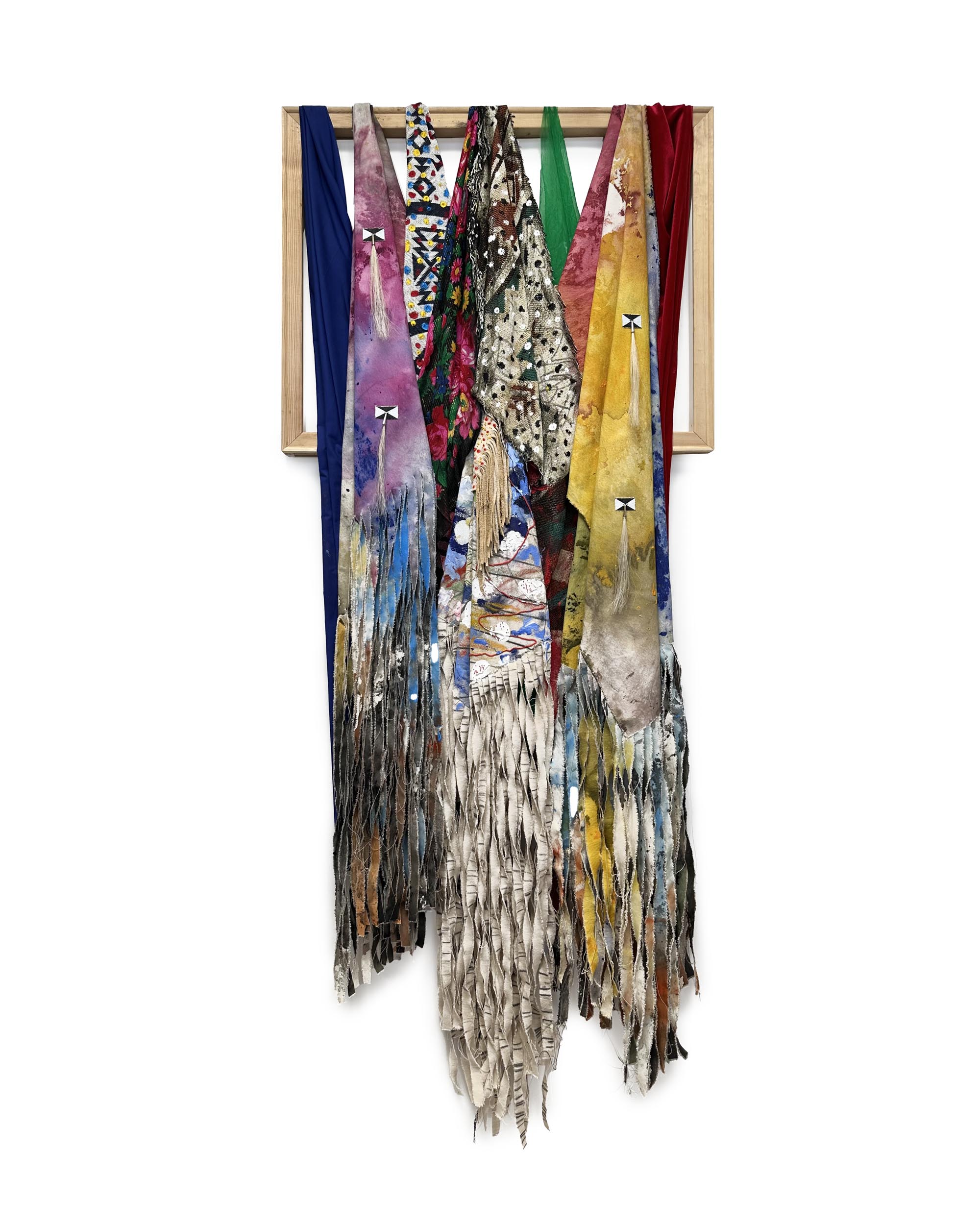
							

									Patrick Dean Hubbell									n Time of Uncertainty, Your Spirit Prevailed To Guide Us Through, 2025									Oil stick, oil pastel, charcoal, graphite, pen and ink, sharpie, acrylic, enamel, paper, sewing <br />
on canvas, wood stretcher bar, 72 x 30 inches									


							