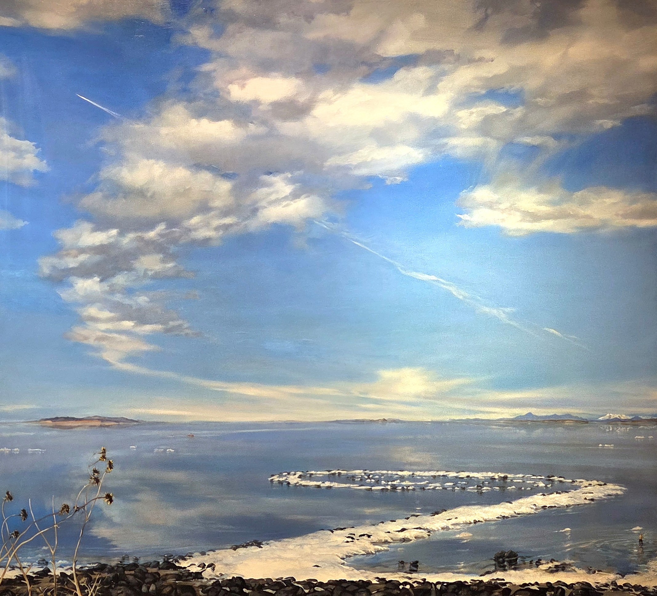 
							

									Don Stinson									Questions Raised by a Foaming Sea and the Long Swim South from Rozel Point 2026									oil on linen <br />
81